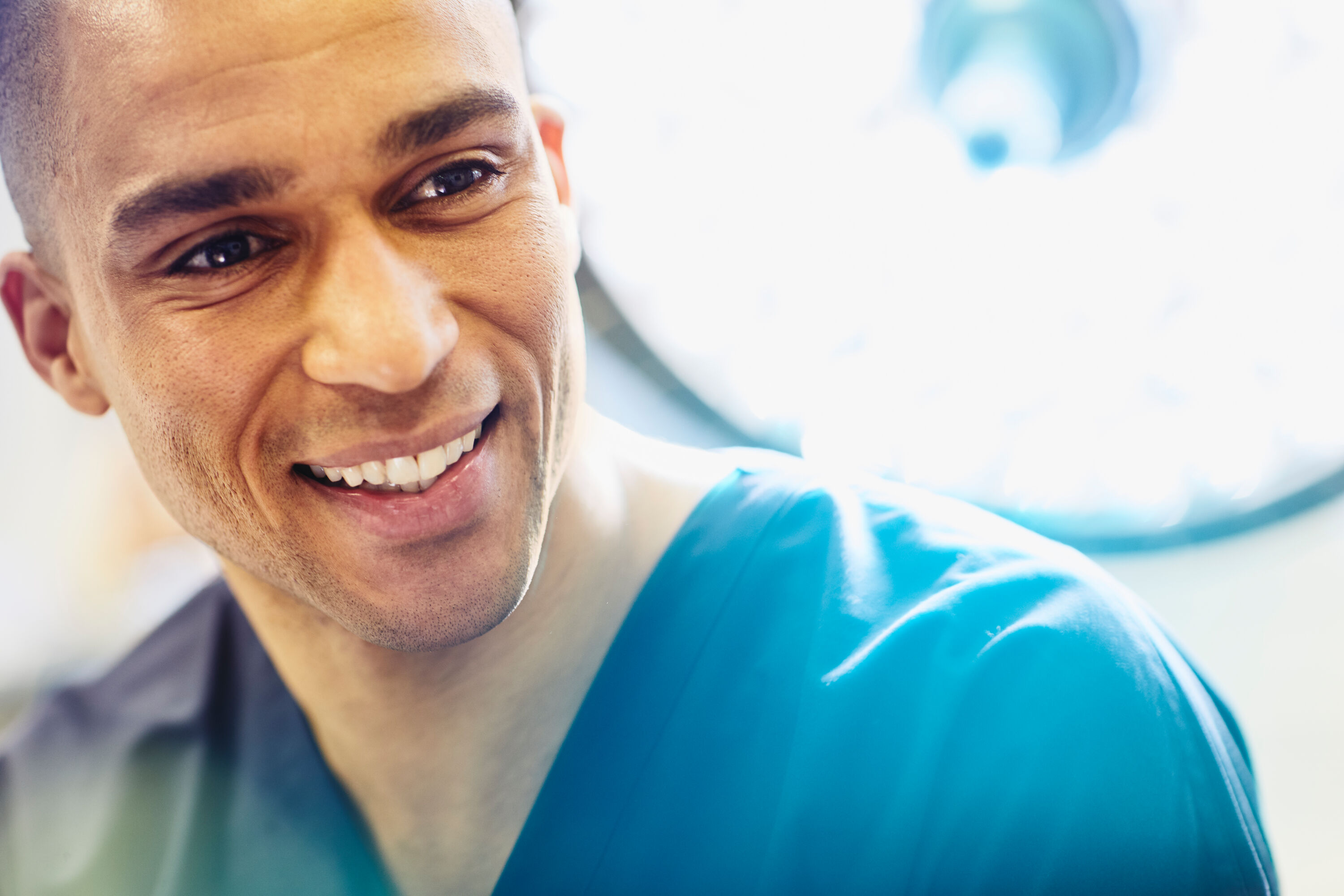 A man in scrubs